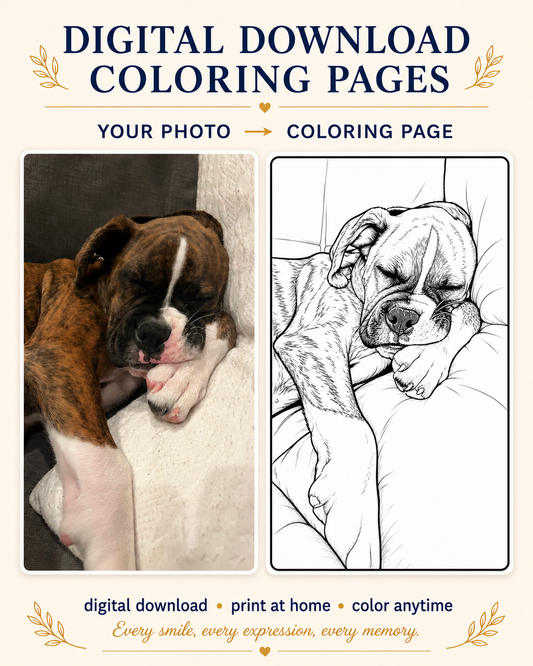 Digital Download Custom Coloring Pages